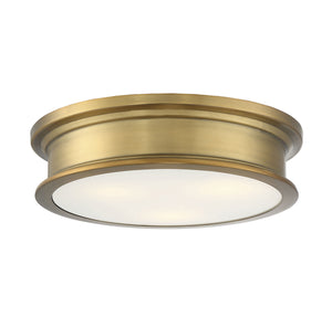 Savoy House - 6-133-16-322 - Three Light Flush Mount - Watkins - Warm Brass