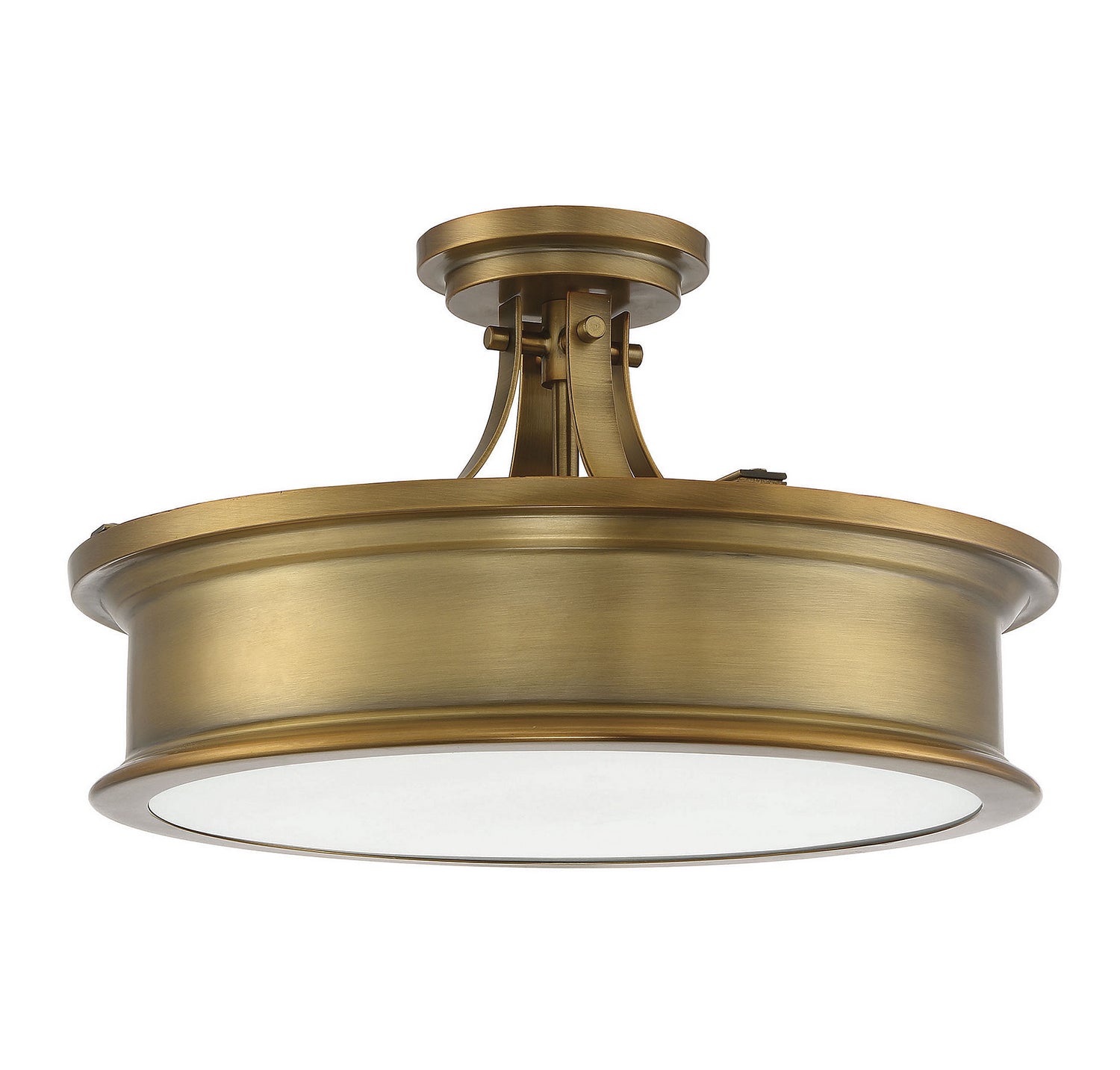 Savoy House - 6-134-3-322 - Three Light Semi-Flush Mount - Watkins - Warm Brass