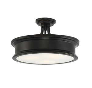 Savoy House - 6-134-3-44 - Three Light Semi-Flush Mount - Watkins - Classic Bronze