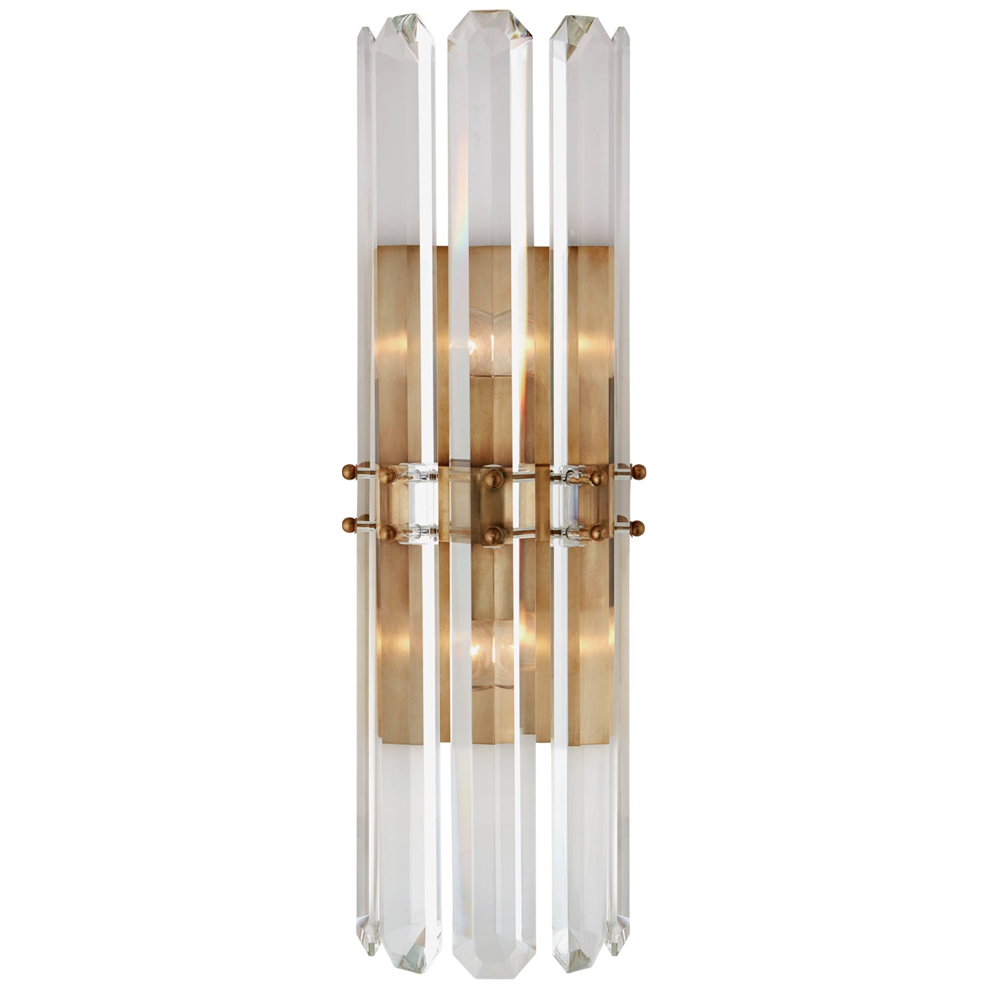 Two Light Wall Sconce in Hand-Rubbed Antique Brass from the Bonnington collection