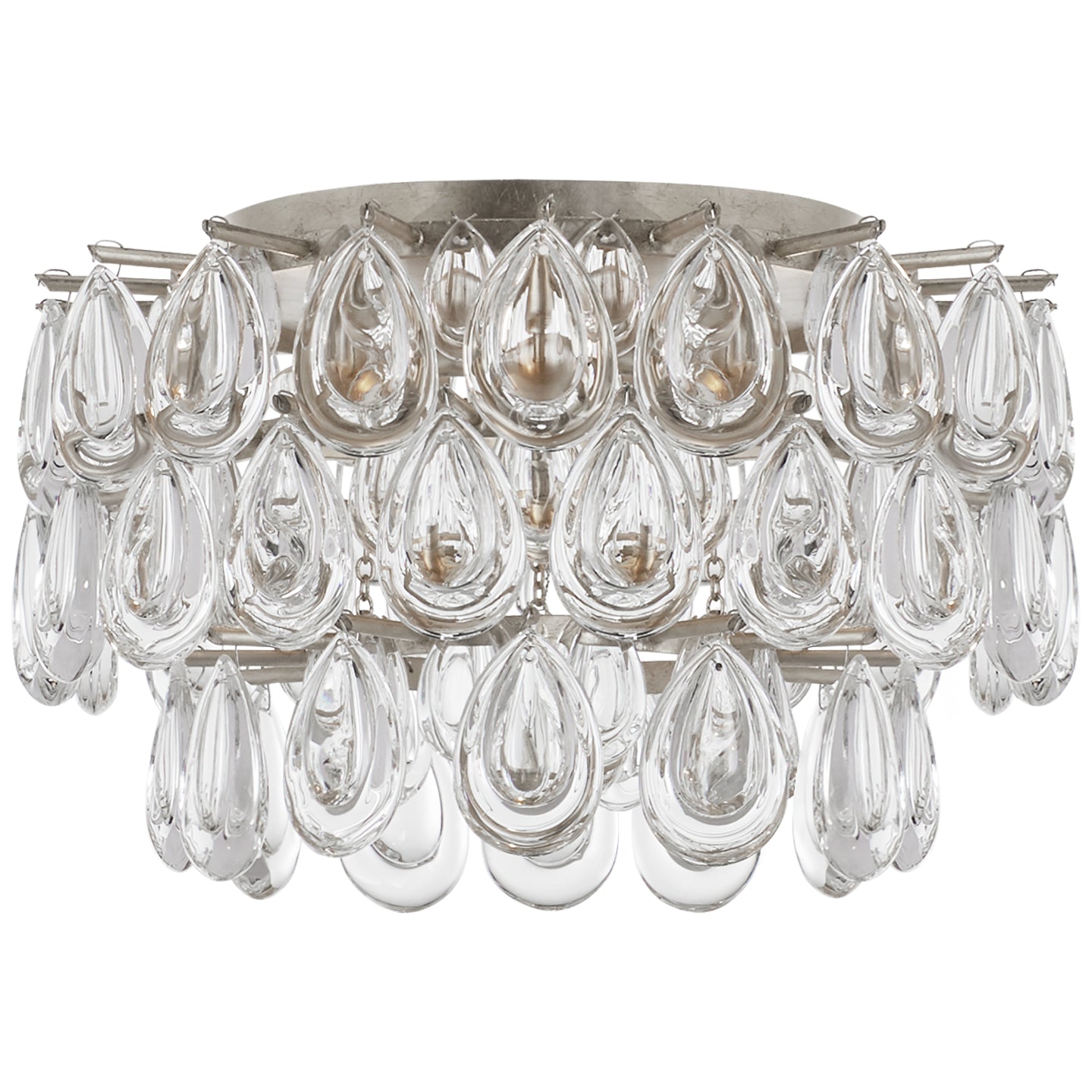 Visual Comfort Signature - ARN 4170BSL-CG - Three Light Flush Mount - Liscia - Burnished Silver Leaf