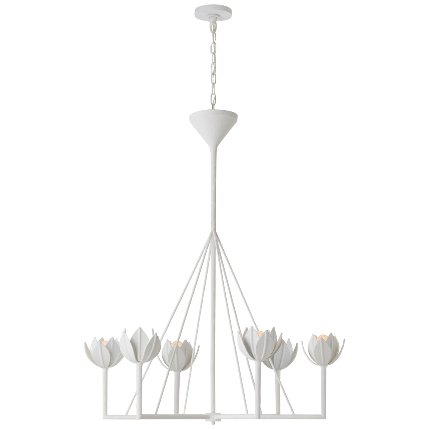 Visual Comfort Signature - JN 5004PW - Six Light Chandelier - Alberto - Plaster White