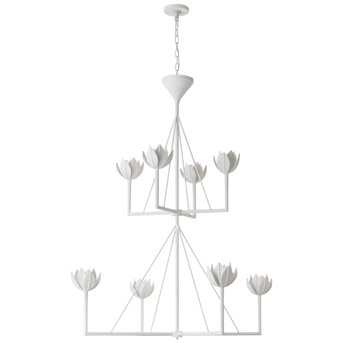 Visual Comfort Signature - JN 5006PW - Eight Light Chandelier - Alberto - Plaster White