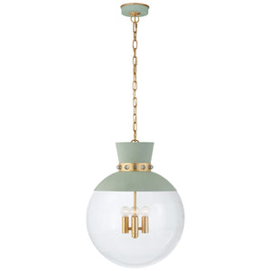 Visual Comfort Signature - JN 5052CEL/G-CG - Four Light Pendant - Lucia - Celadon and Gild