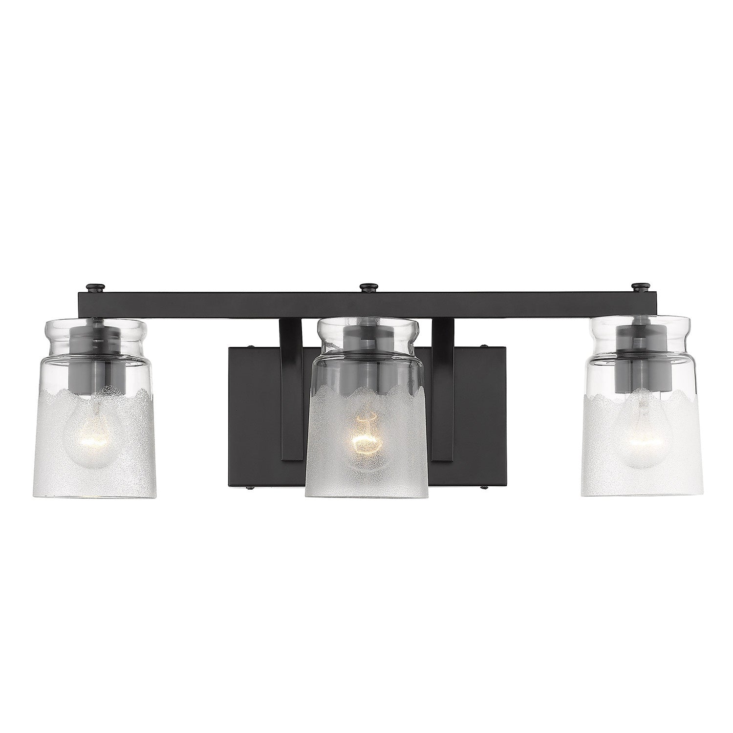 Golden - 1405-BA3 BLK-CAG - Three Light Bath Vanity - Travers BLK - Matte Black