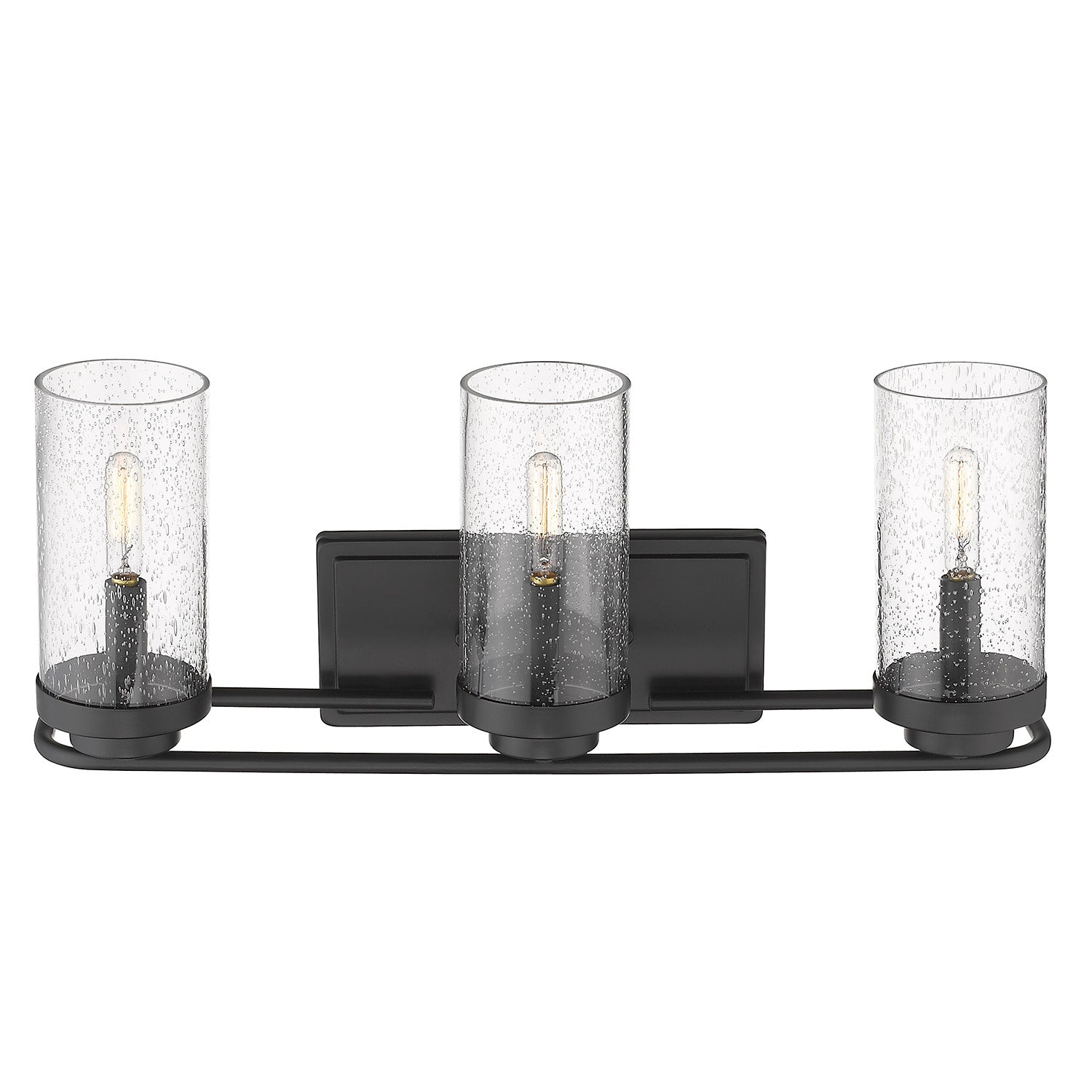 Golden - 2380-BA3 BLK-SD - Three Light Bath Vanity - Holden BLK - Matte Black