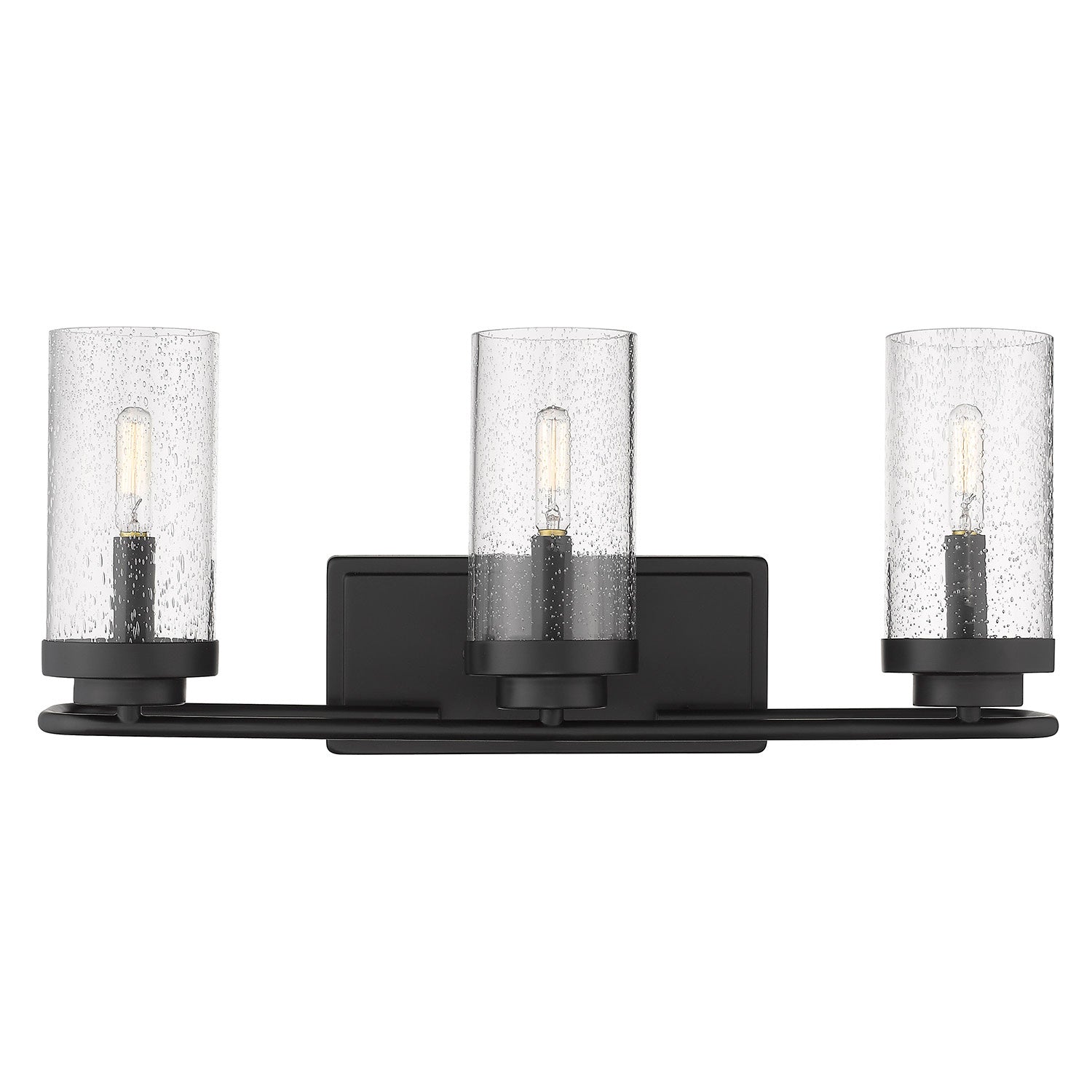 Golden - 2380-BA3 BLK-SD - Three Light Bath Vanity - Holden BLK - Matte Black