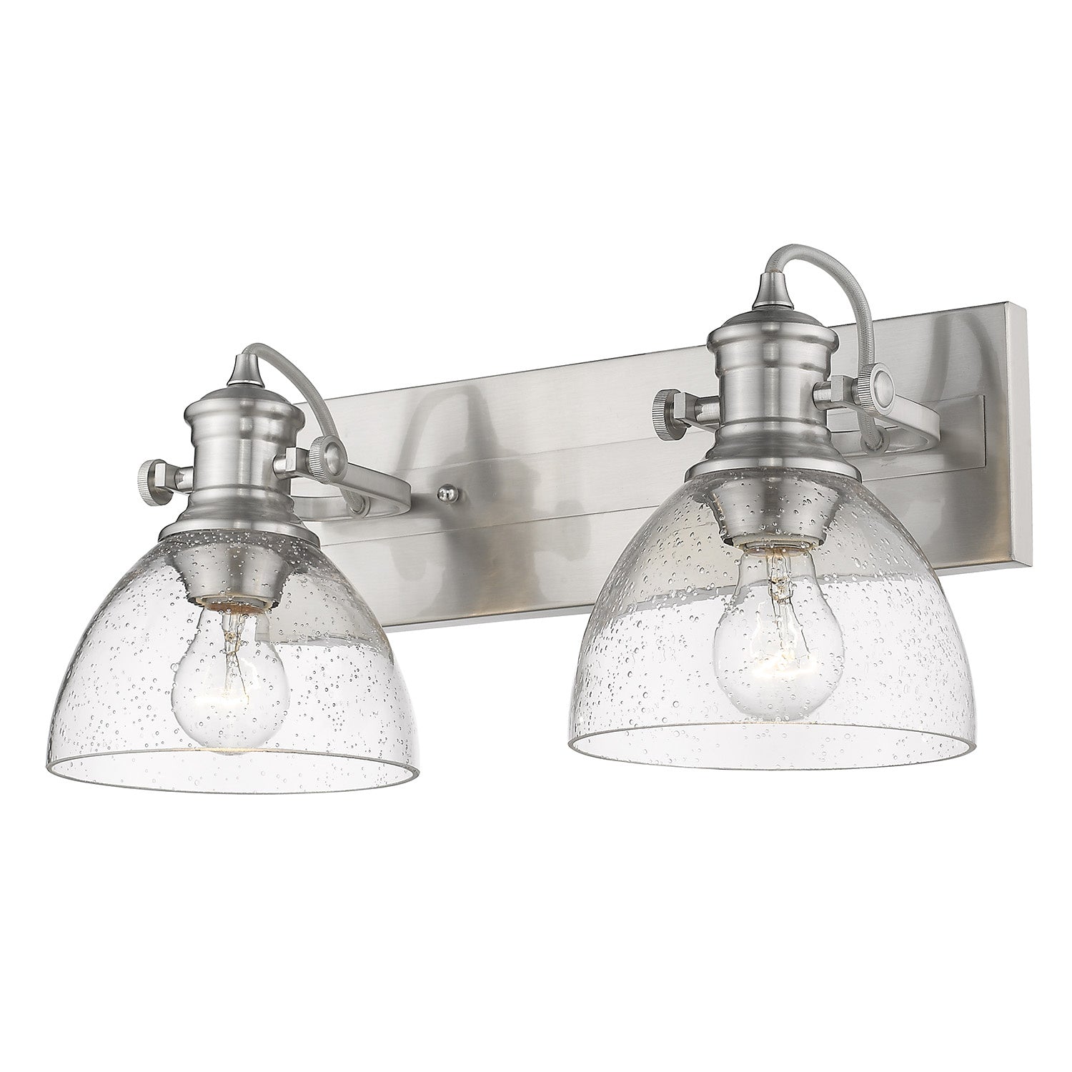 Golden - 3118-BA2 PW-SD - Two Light Bath Vanity - Hines PW - Pewter