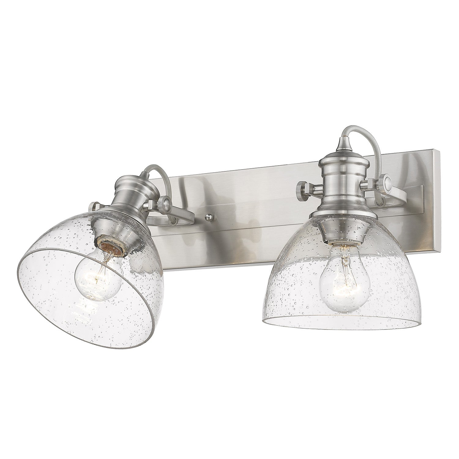 Golden - 3118-BA2 PW-SD - Two Light Bath Vanity - Hines PW - Pewter