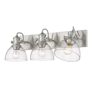 Golden - 3118-BA3 PW-SD - Three Light Bath Vanity - Hines PW - Pewter