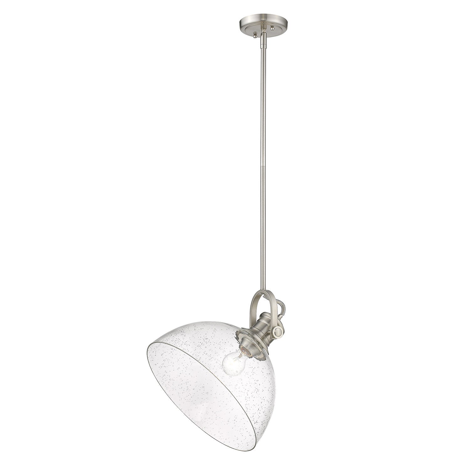 Golden - 3118-L PW-SD - One Light Pendant - Hines PW - Pewter