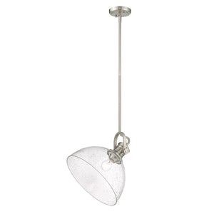 Golden - 3118-L PW-SD - One Light Pendant - Hines PW - Pewter