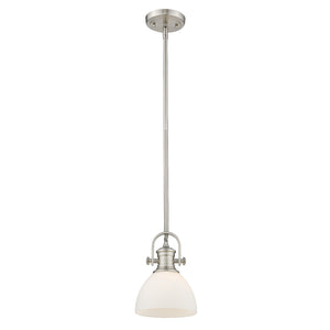 Golden - 3118-M1L PW-OP - One Light Mini Pendant - Hines PW - Pewter