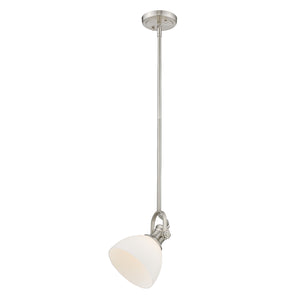 Golden - 3118-M1L PW-OP - One Light Mini Pendant - Hines PW - Pewter