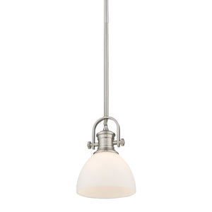 Golden - 3118-M1L PW-OP - One Light Mini Pendant - Hines PW - Pewter