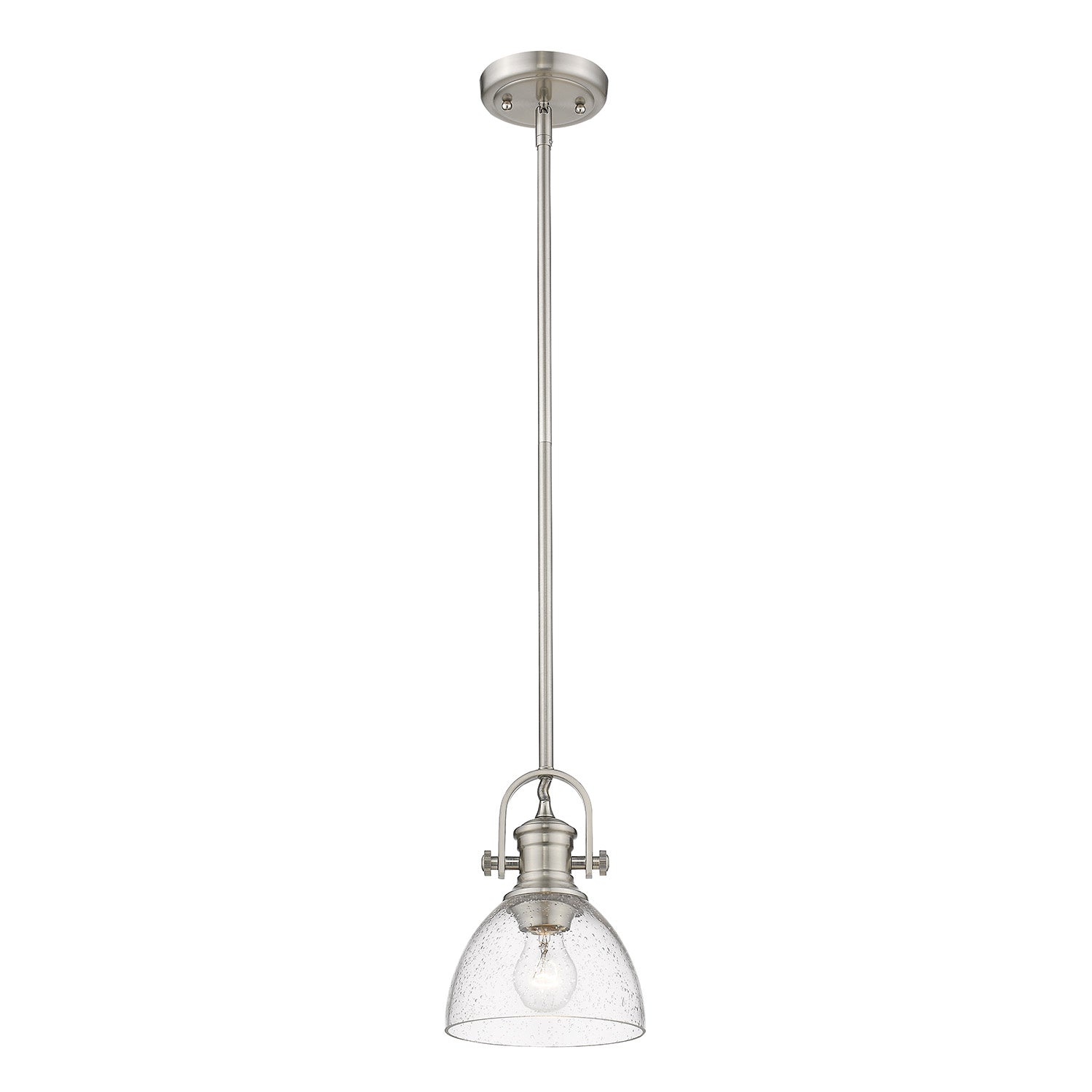 Golden - 3118-M1L PW-SD - One Light Mini Pendant - Hines PW - Pewter