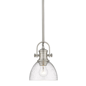 Golden - 3118-M1L PW-SD - One Light Mini Pendant - Hines PW - Pewter