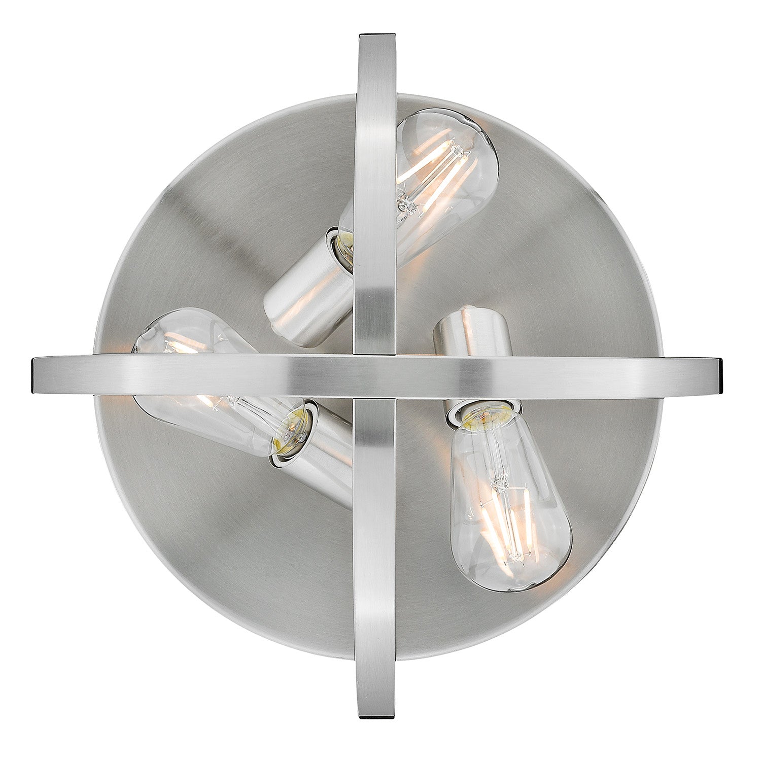 Golden - 3167-FM15 PW - Three Light Flush Mount - Colson PW - Pewter