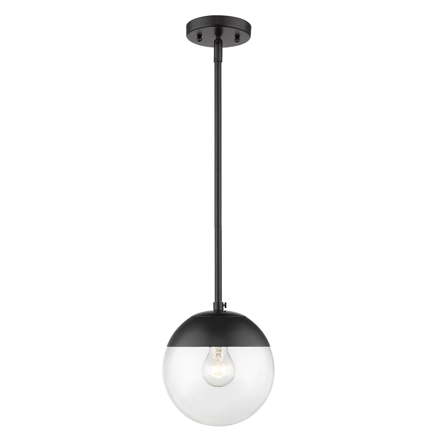 Golden - 3219-S BLK-BLK - One Light Pendant - Dixon BLK - Matte Black