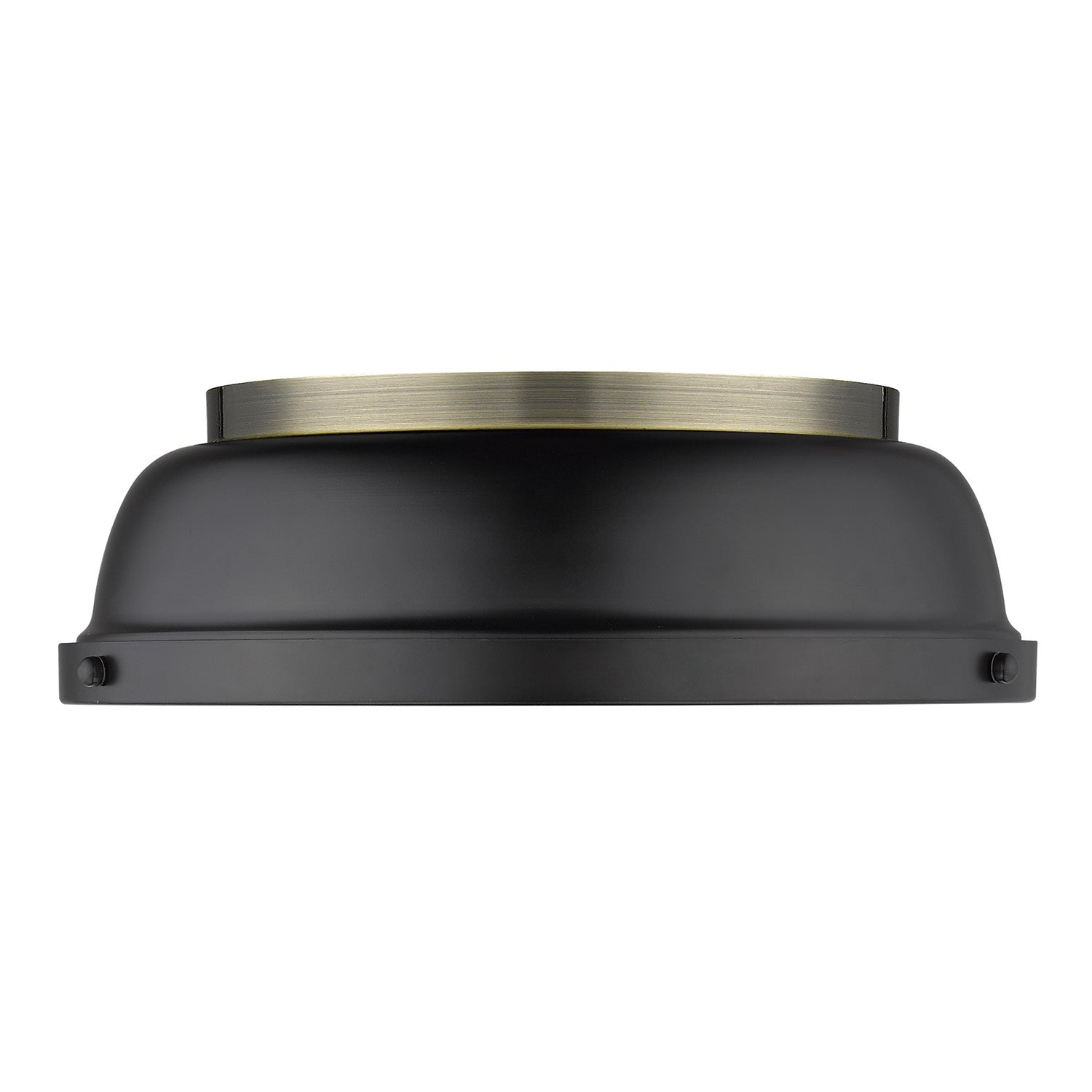 Golden - 3602-14 AB-BLK - Two Light Flush Mount - Duncan AB - Aged Brass