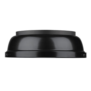 Golden - 3602-14 BLK-BK - Two Light Flush Mount - Duncan BLK - Matte Black