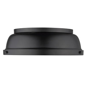 Golden - 3602-14 BLK-BLK - Two Light Flush Mount - Duncan BLK - Matte Black