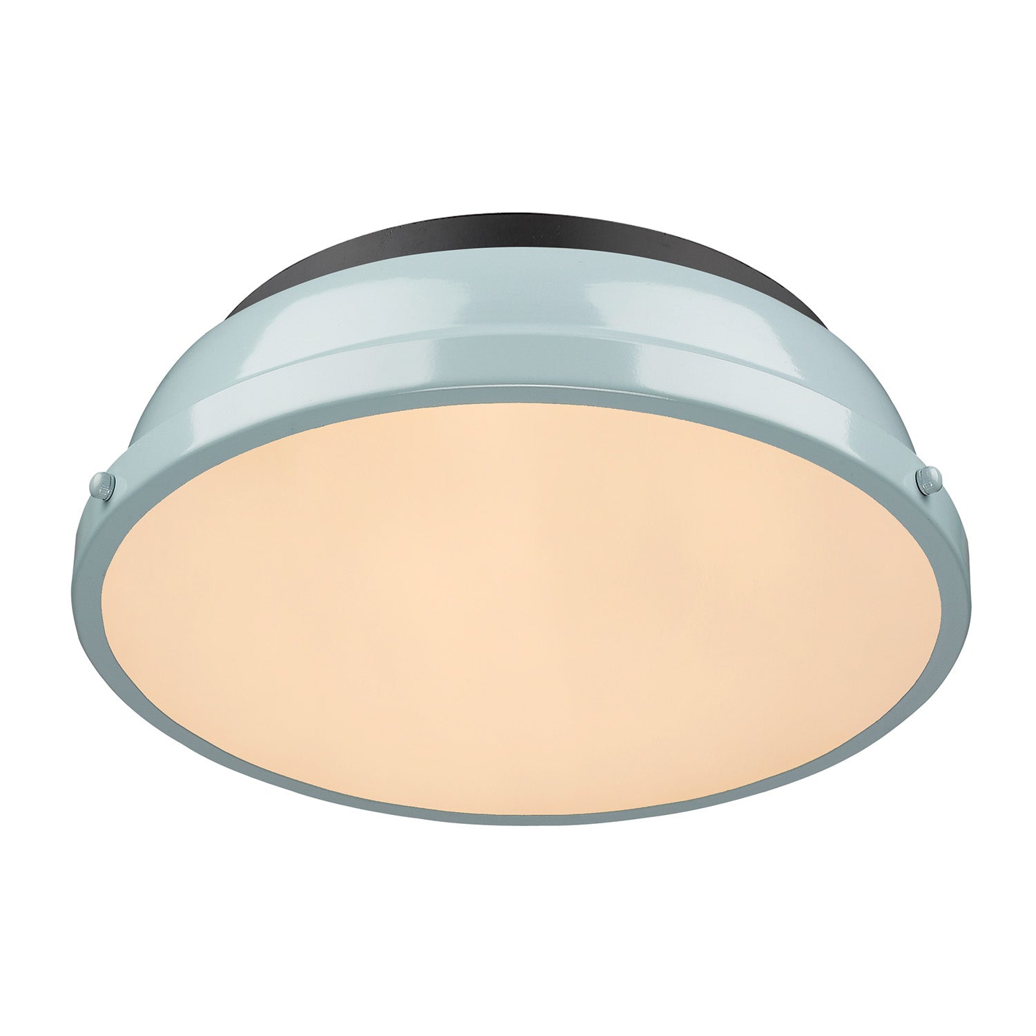 Golden - 3602-14 BLK-SF - Two Light Flush Mount - Duncan BLK - Matte Black