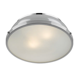 Golden - 3602-14 CH-GY - Two Light Flush Mount - Duncan CH - Chrome