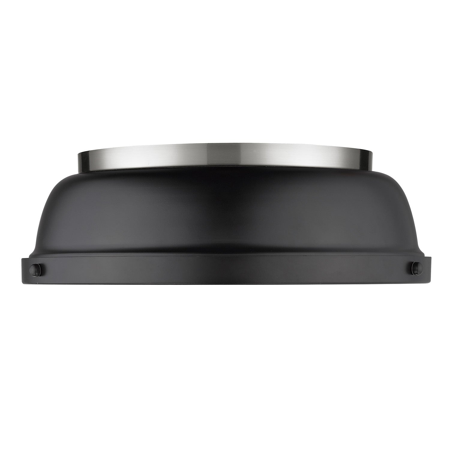 Golden - 3602-14 PW-BLK - Two Light Flush Mount - Duncan PW - Pewter