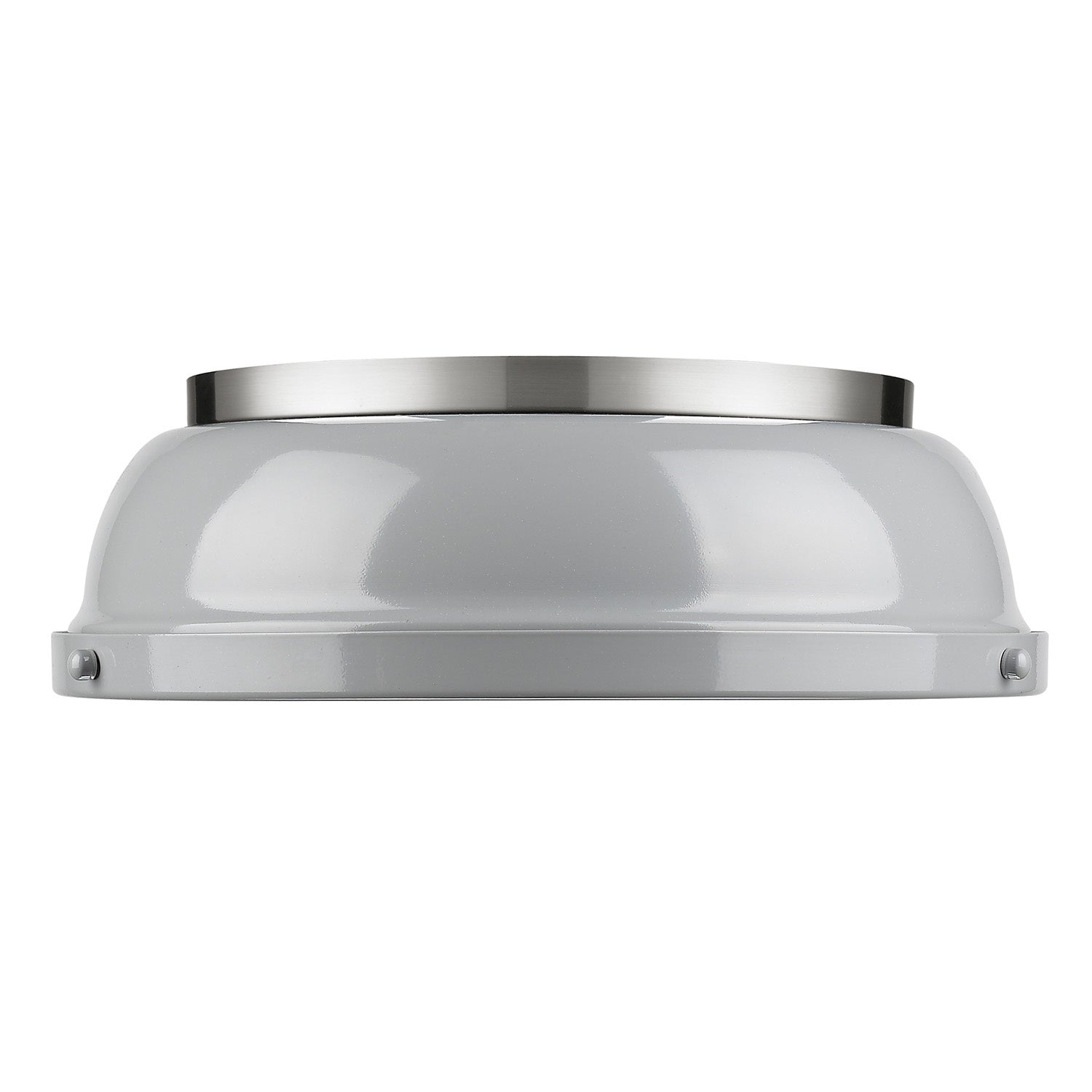 Golden - 3602-14 PW-GY - Two Light Flush Mount - Duncan PW - Pewter