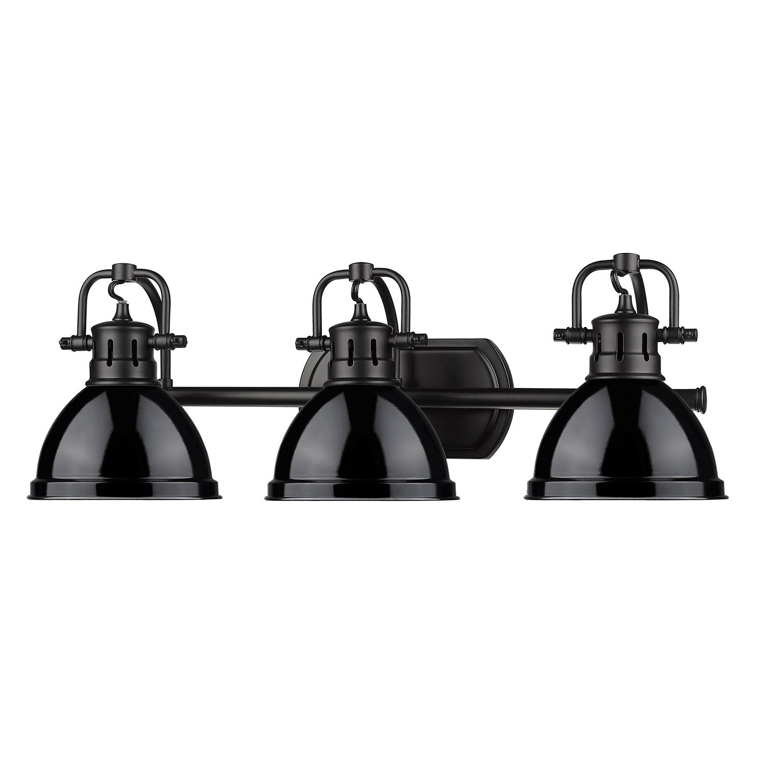 Golden - 3602-BA3 BLK-BK - Three Light Bath Vanity - Duncan BLK - Matte Black