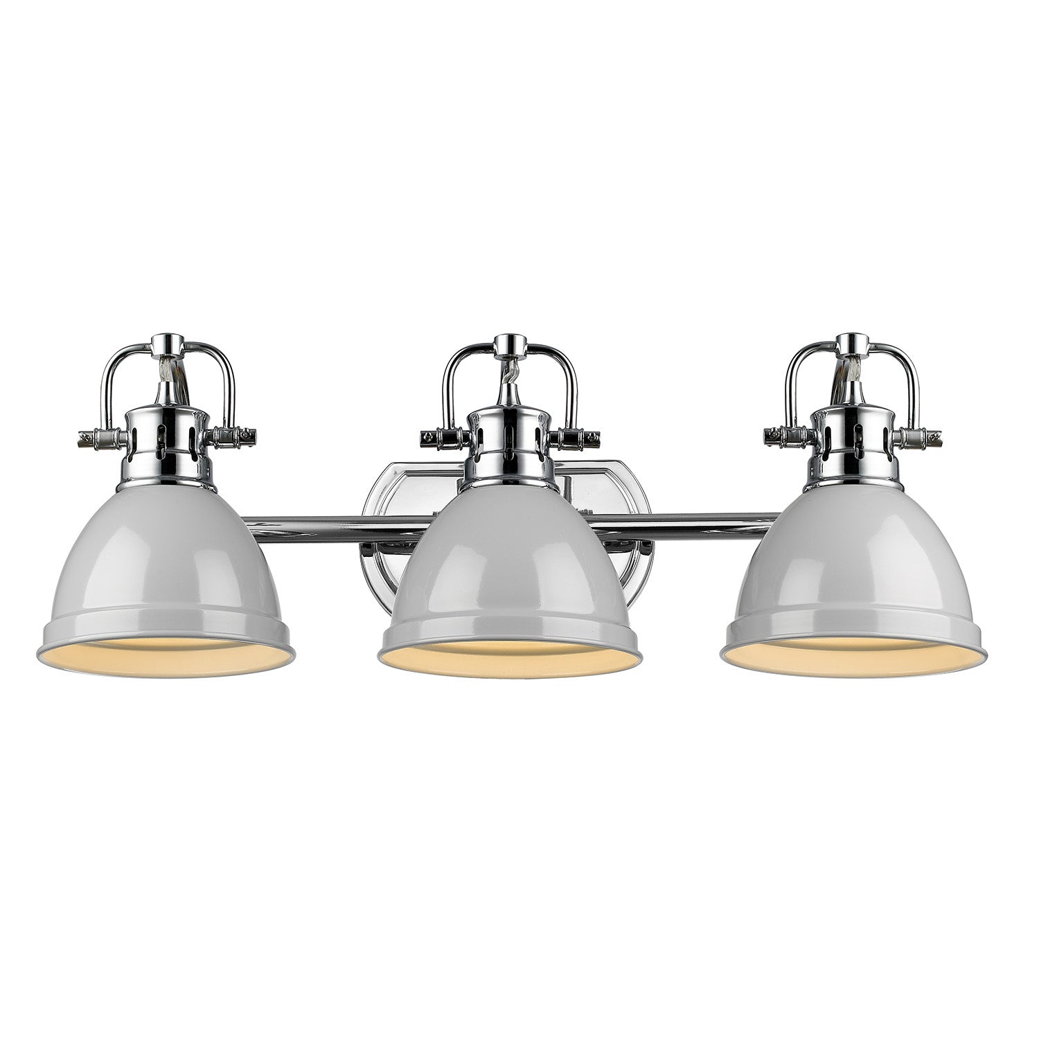 Golden - 3602-BA3 CH-GY - Three Light Bath Vanity - Duncan CH - Chrome