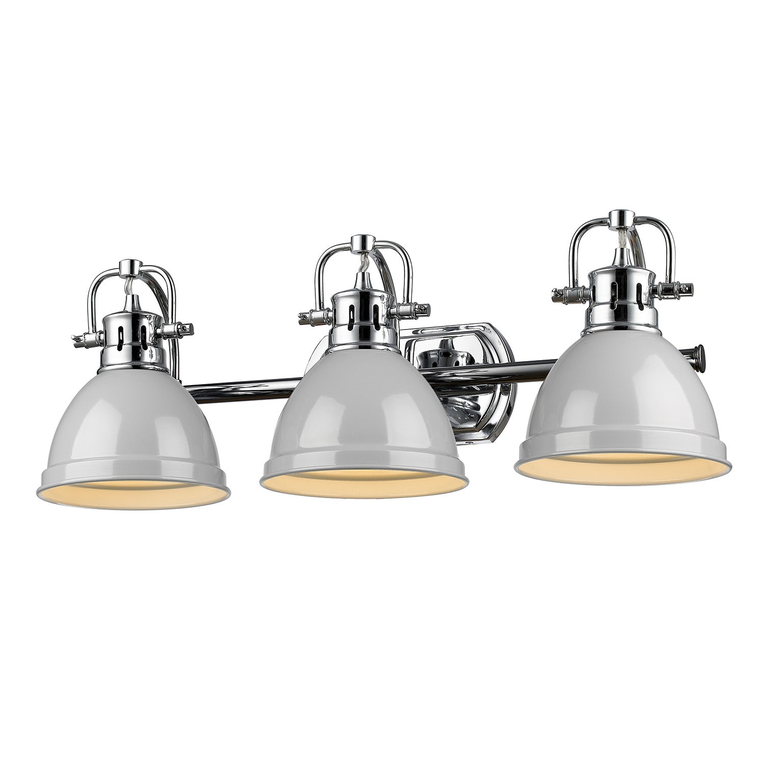 Golden - 3602-BA3 CH-GY - Three Light Bath Vanity - Duncan CH - Chrome