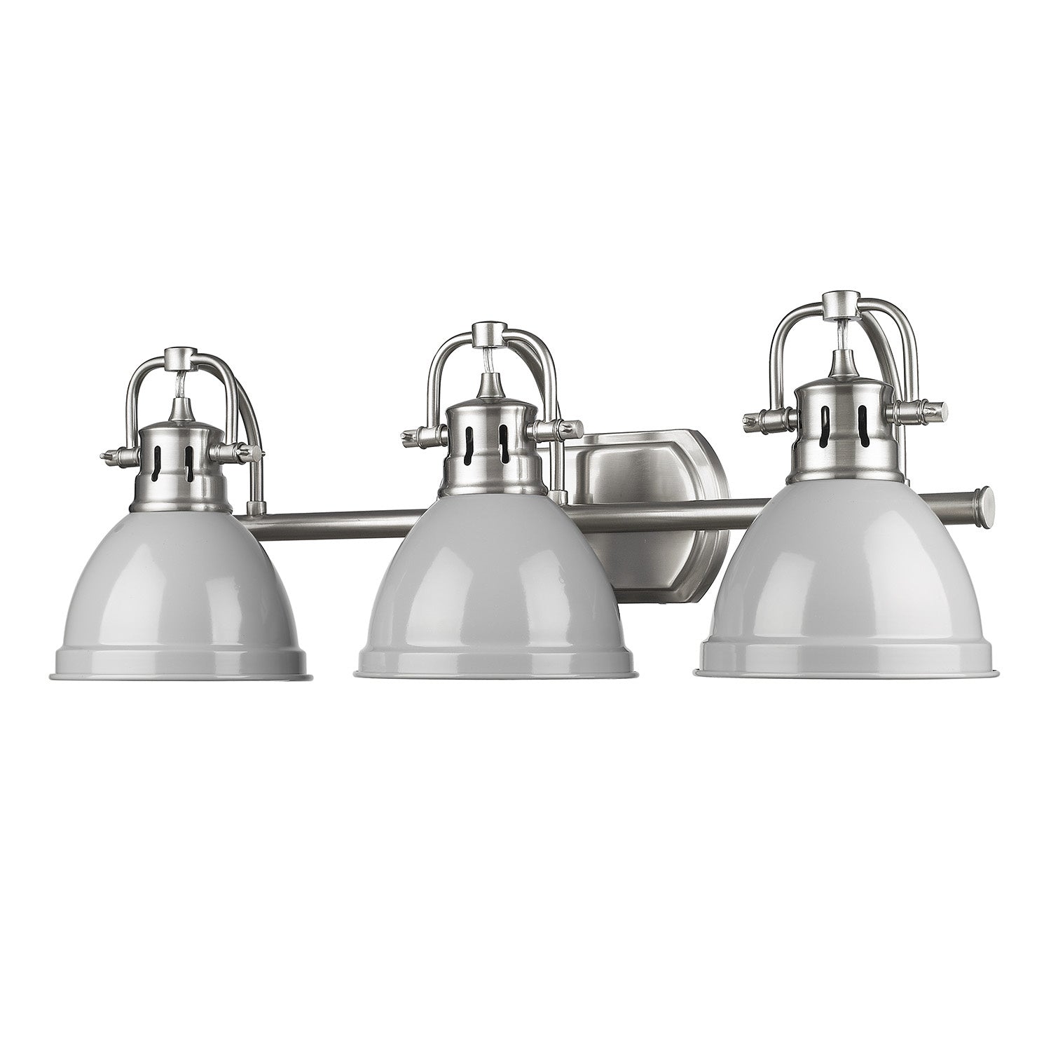 Golden - 3602-BA3 PW-GY - Three Light Bath Vanity - Duncan PW - Pewter