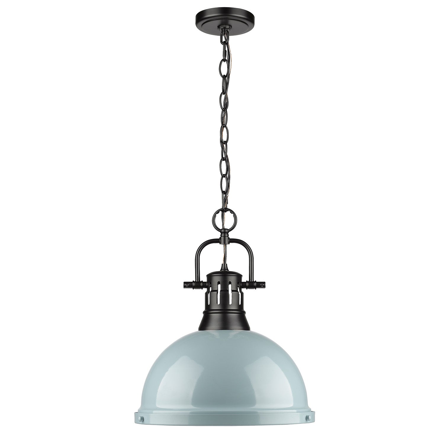 Golden - 3602-L BLK-SF - One Light Pendant - Duncan BLK - Matte Black