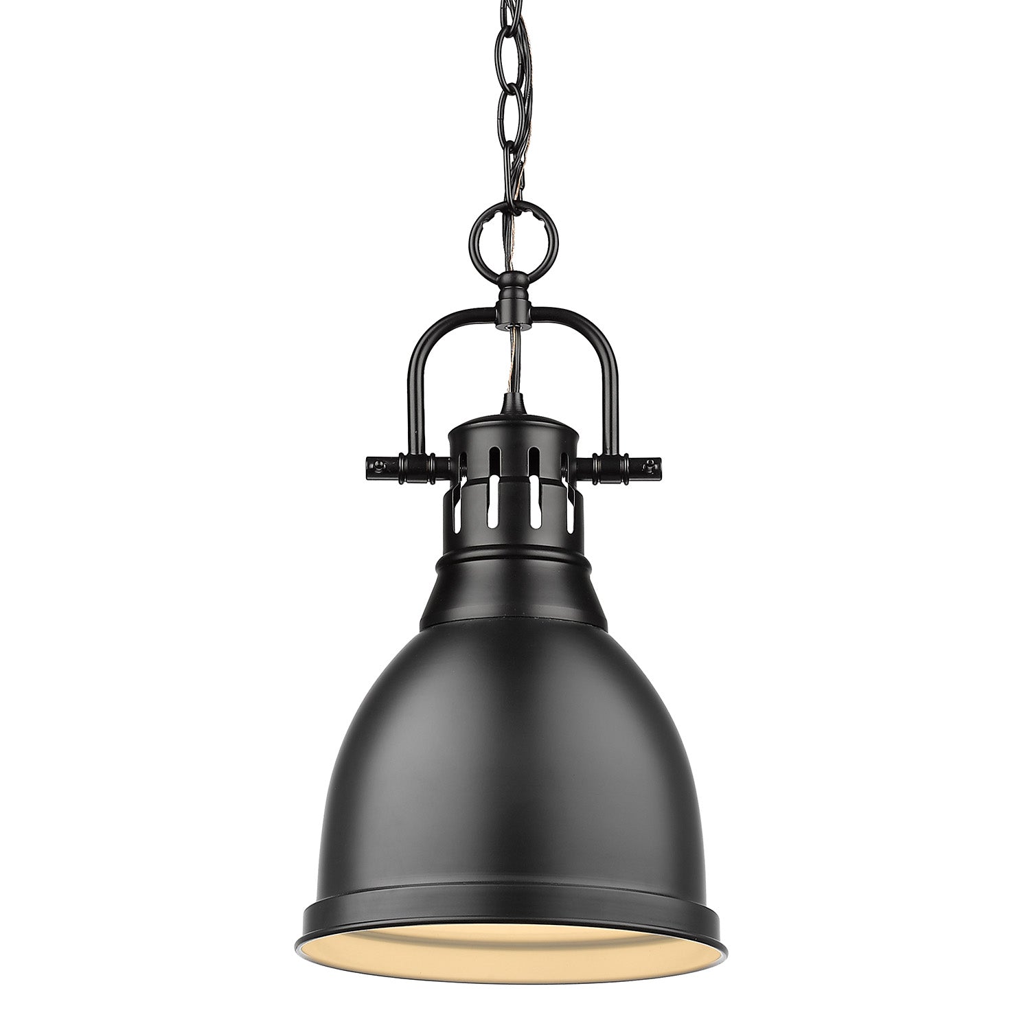 Golden - 3602-S BLK-BLK - One Light Pendant - Duncan BLK - Matte Black