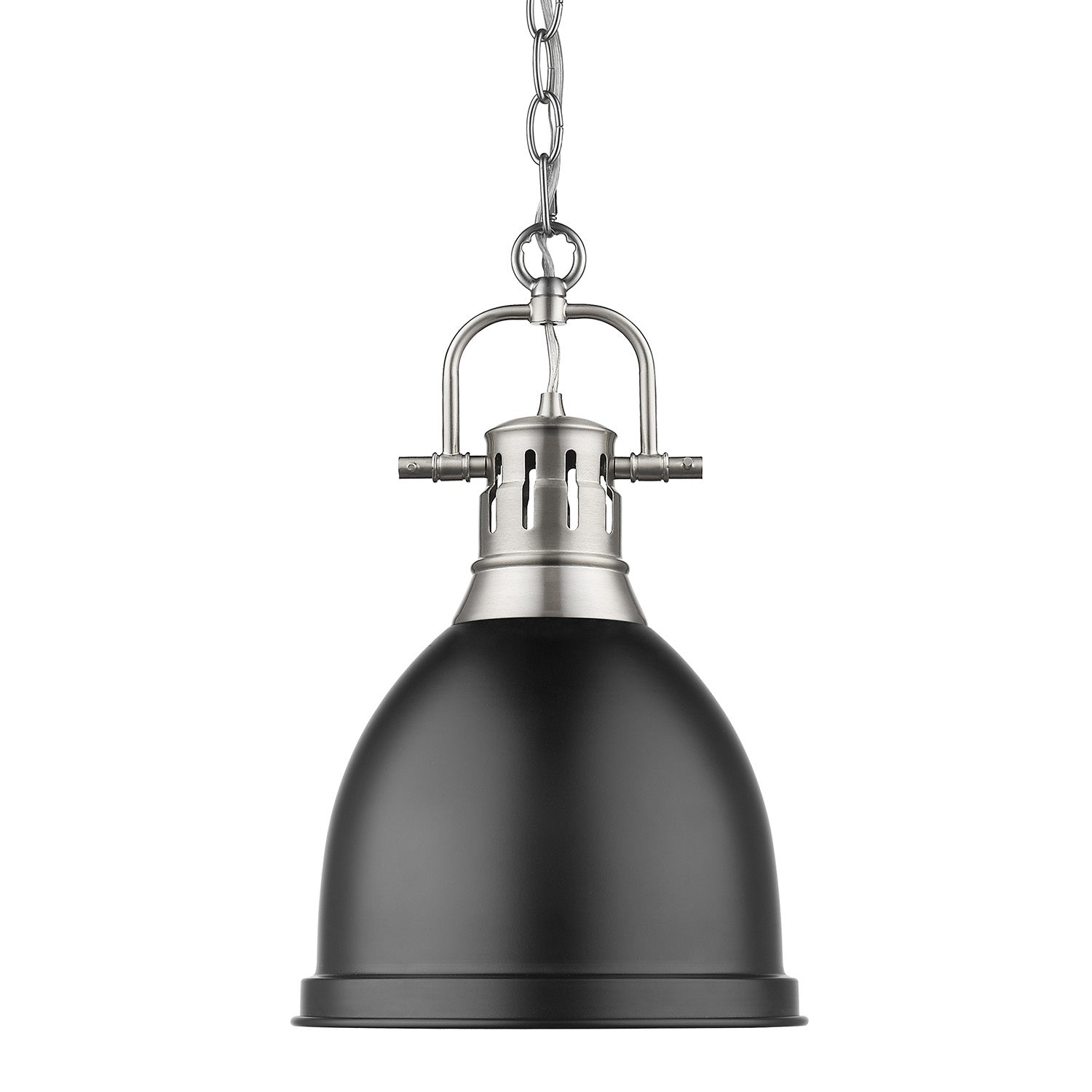 Golden - 3602-S PW-BLK - One Light Pendant - Duncan PW - Pewter