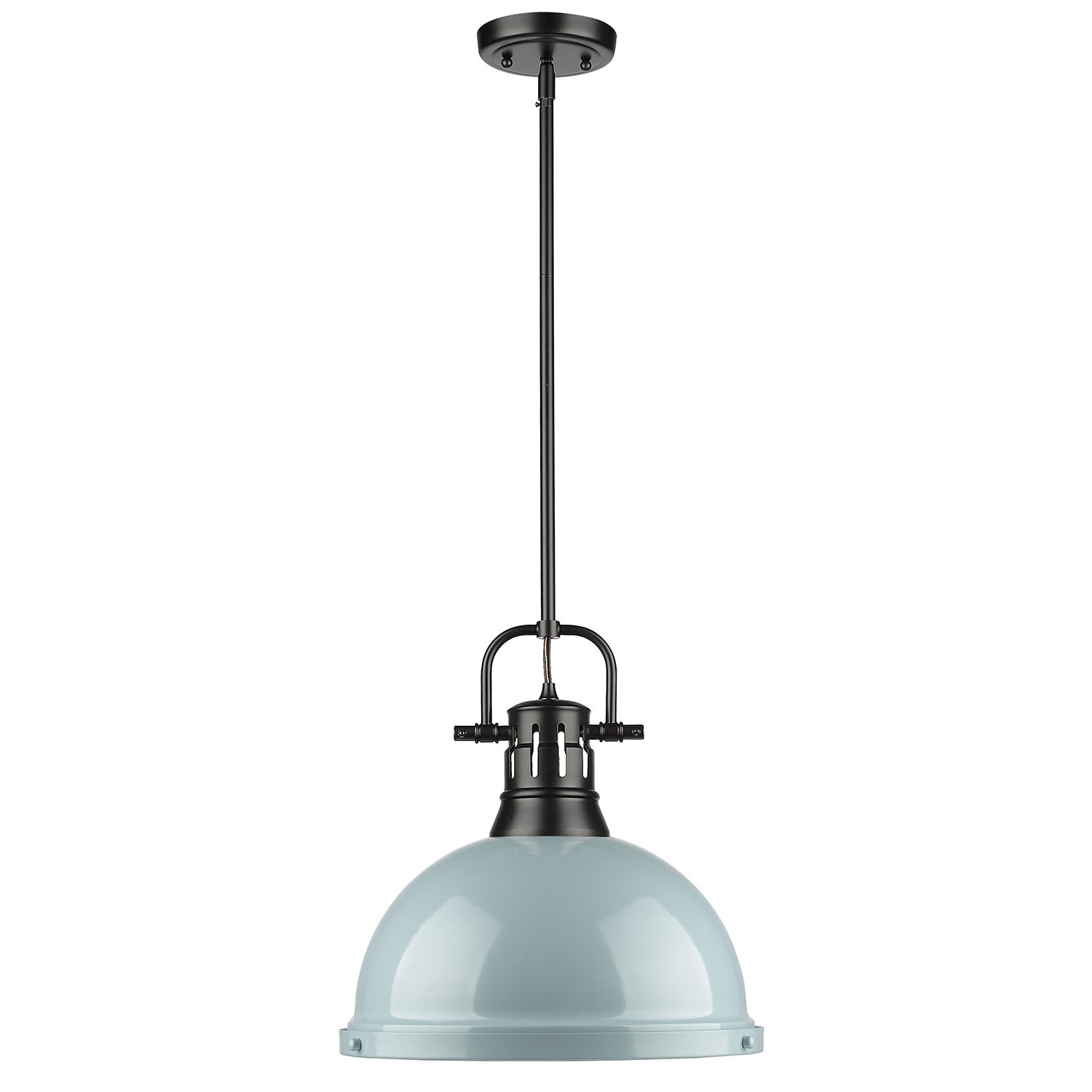 Golden - 3604-L BLK-SF - One Light Pendant - Duncan BLK - Matte Black