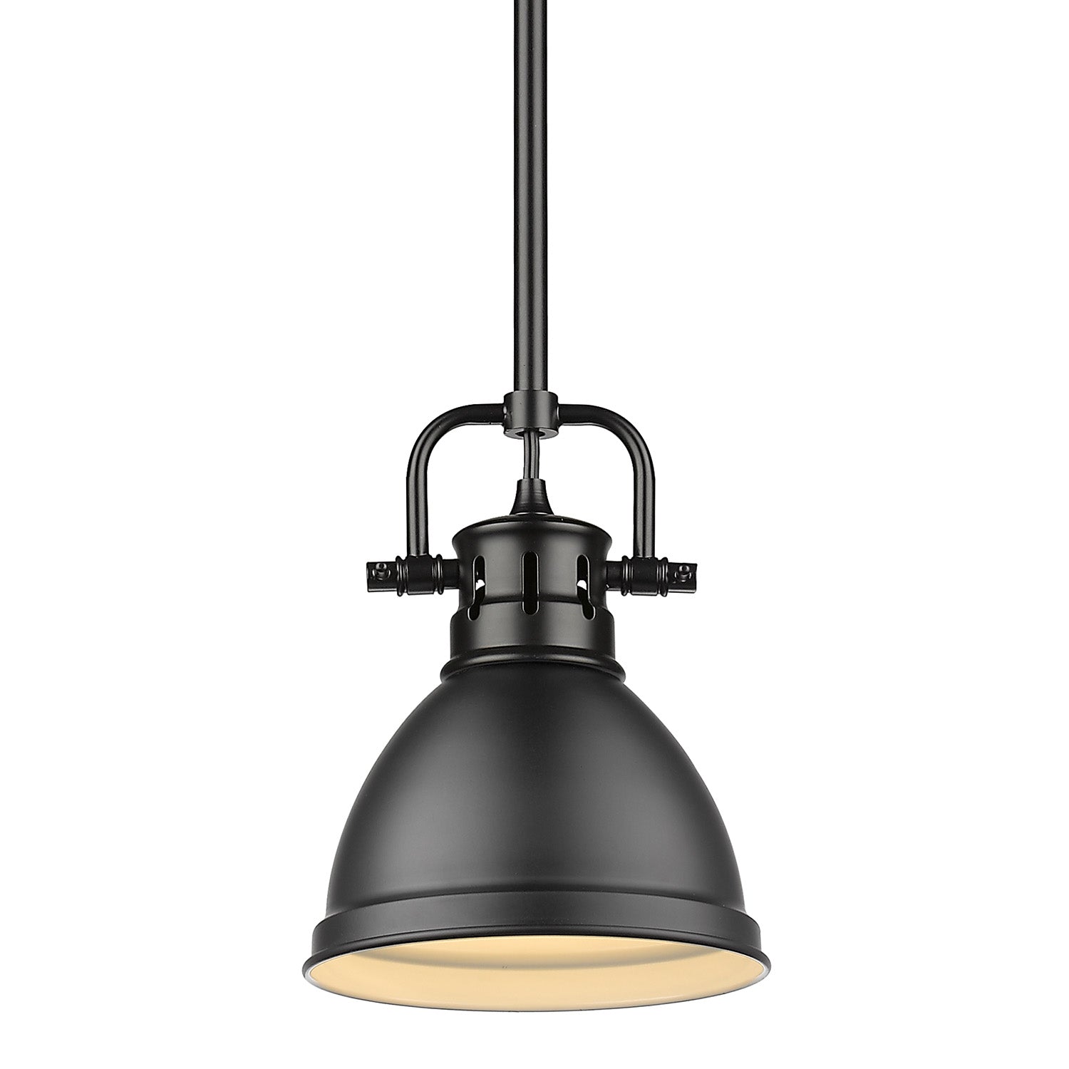 Golden - 3604-M1L BLK-BLK - One Light Mini Pendant - Duncan BLK - Matte Black