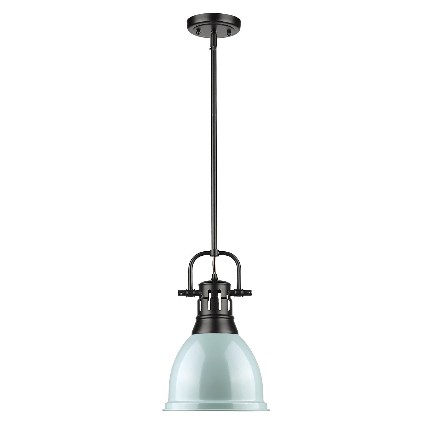 Golden - 3604-S BLK-SF - One Light Pendant - Duncan BLK - Matte Black