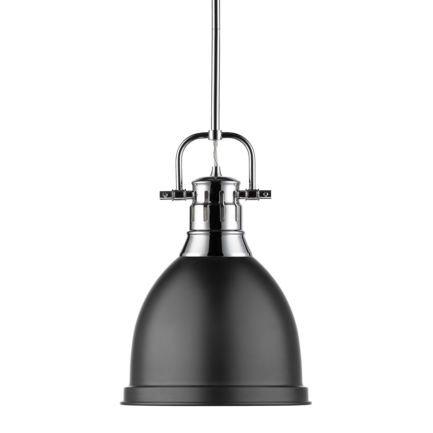 Golden - 3604-S CH-BLK - One Light Pendant - Duncan CH - Chrome