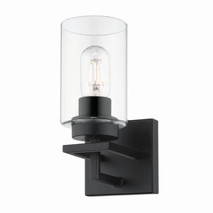 Golden - 6070-BA1 BLK-BLK - One Light Bath Vanity - Tribeca BLK - Matte Black