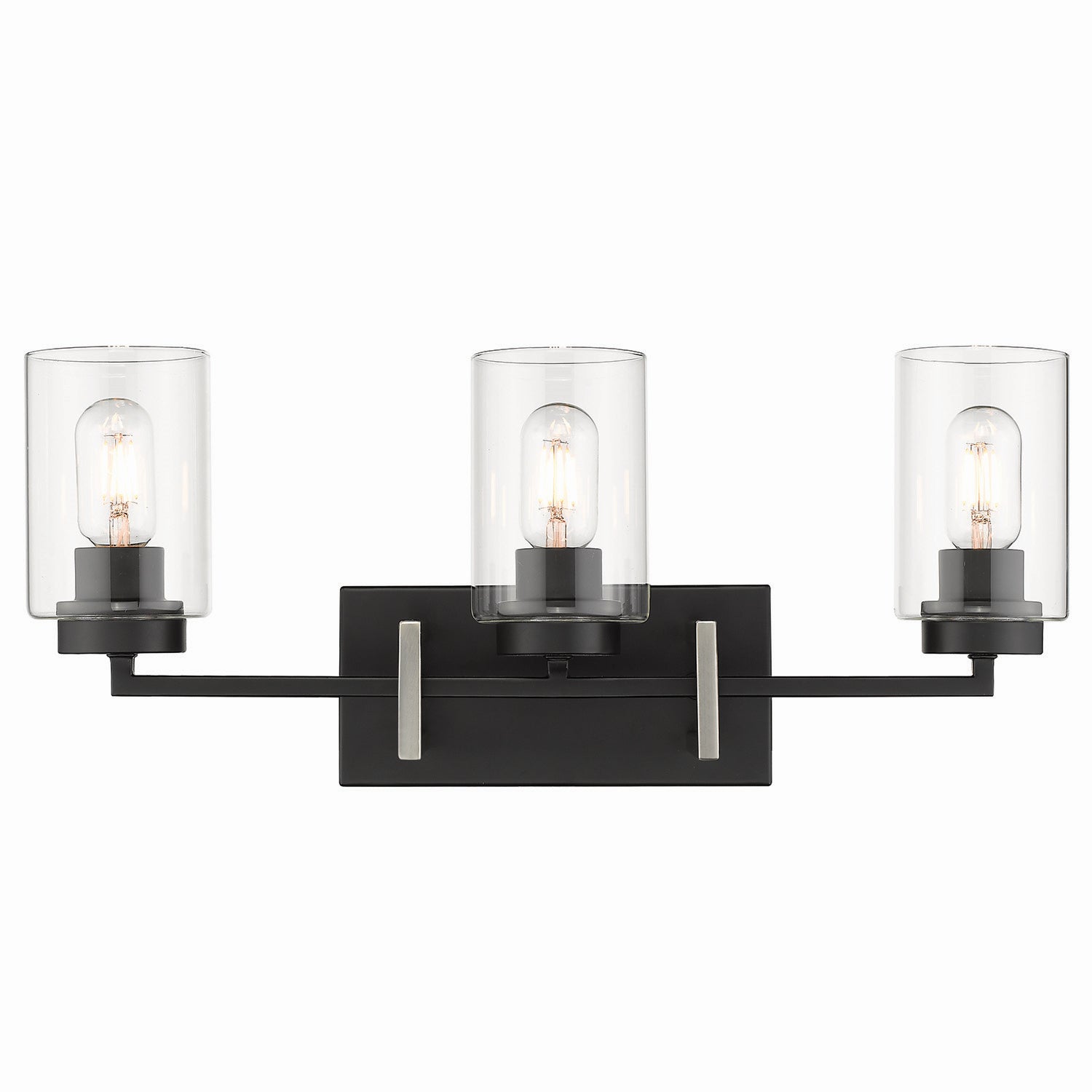 Golden - 6070-BA3 BLK-PW - Three Light Bath Vanity - Tribeca BLK - Matte Black