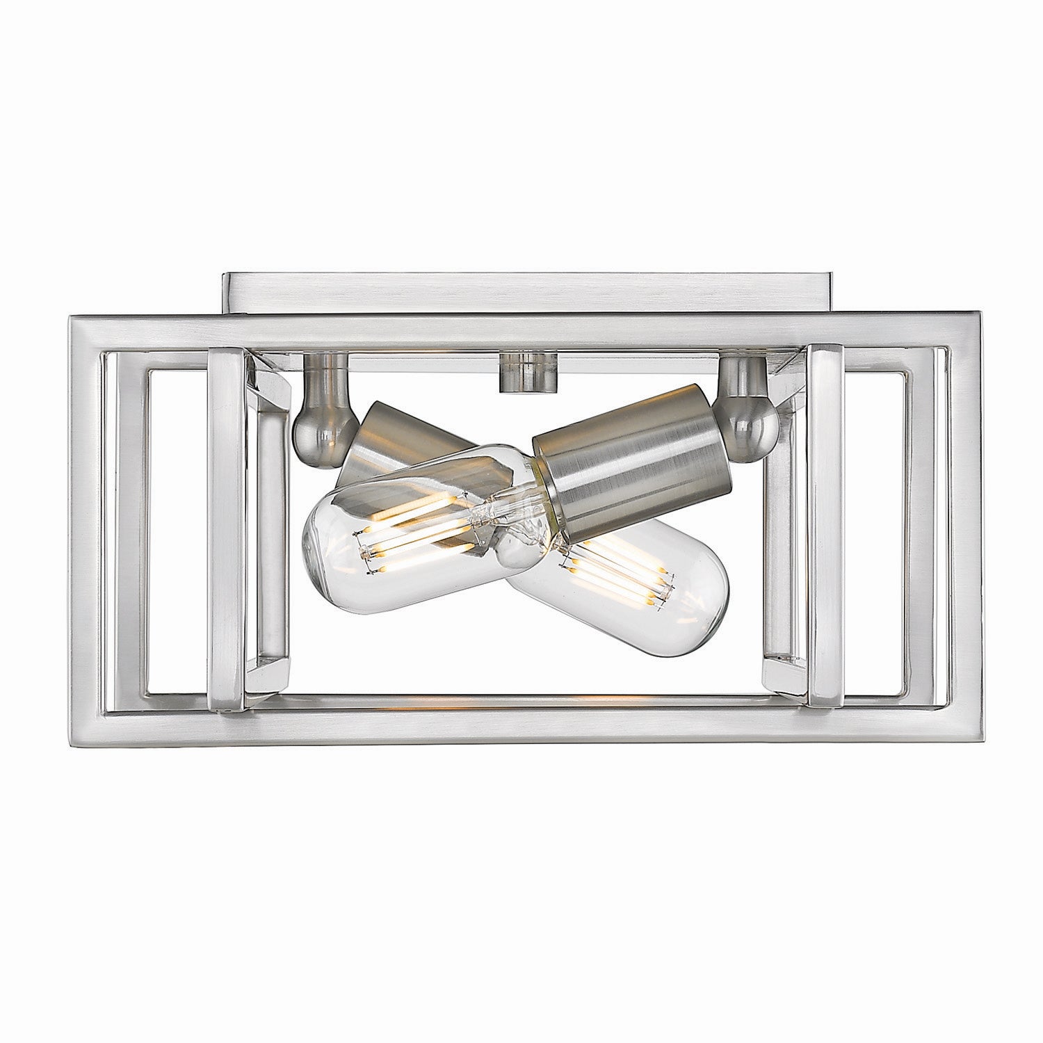 Golden - 6070-FM PW-PW - Two Light Flush Mount - Tribeca PW - Pewter