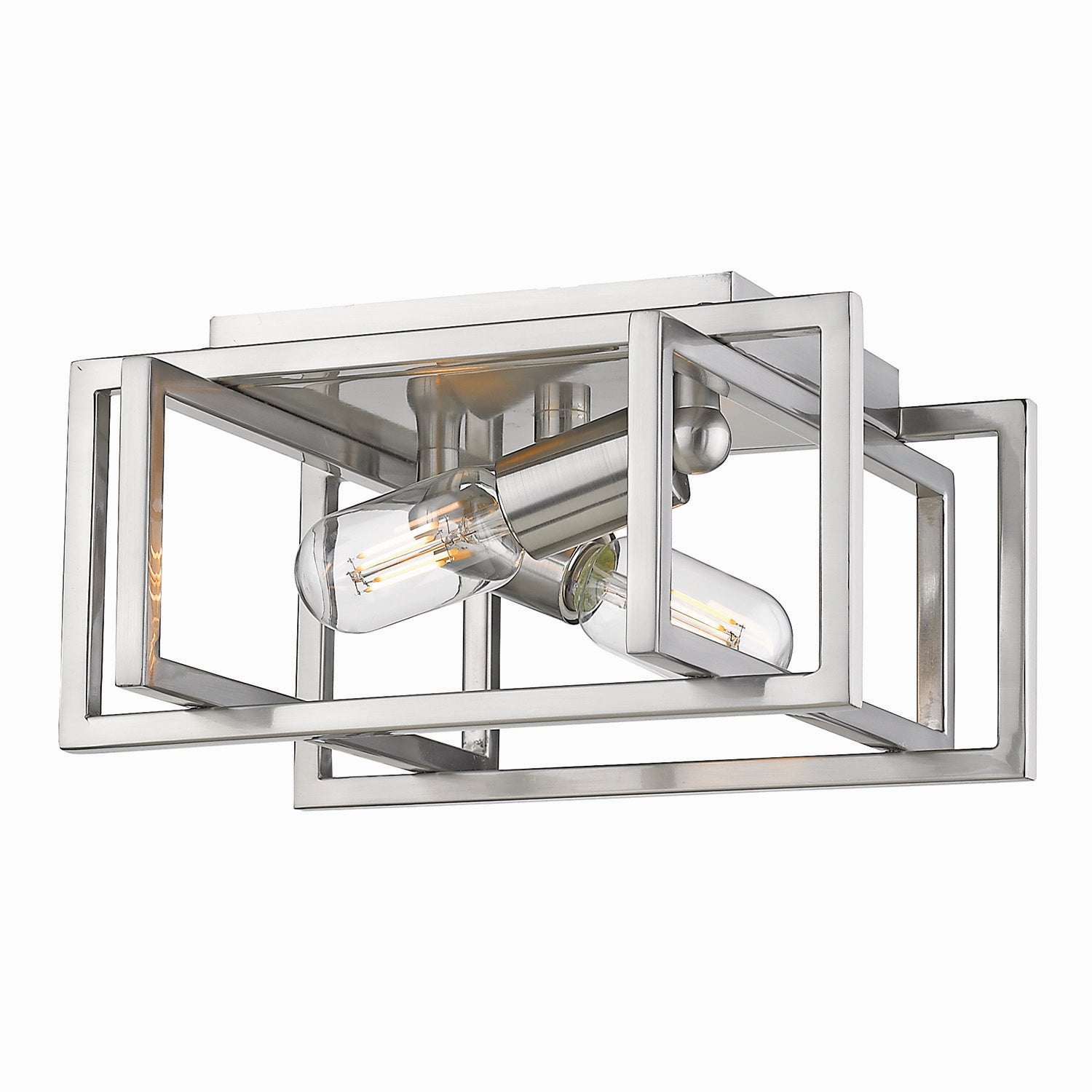 Golden - 6070-FM PW-PW - Two Light Flush Mount - Tribeca PW - Pewter