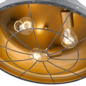 Golden - 7312-FM16 BP - Three Light Flush Mount - Bartlett BP - Black Patina