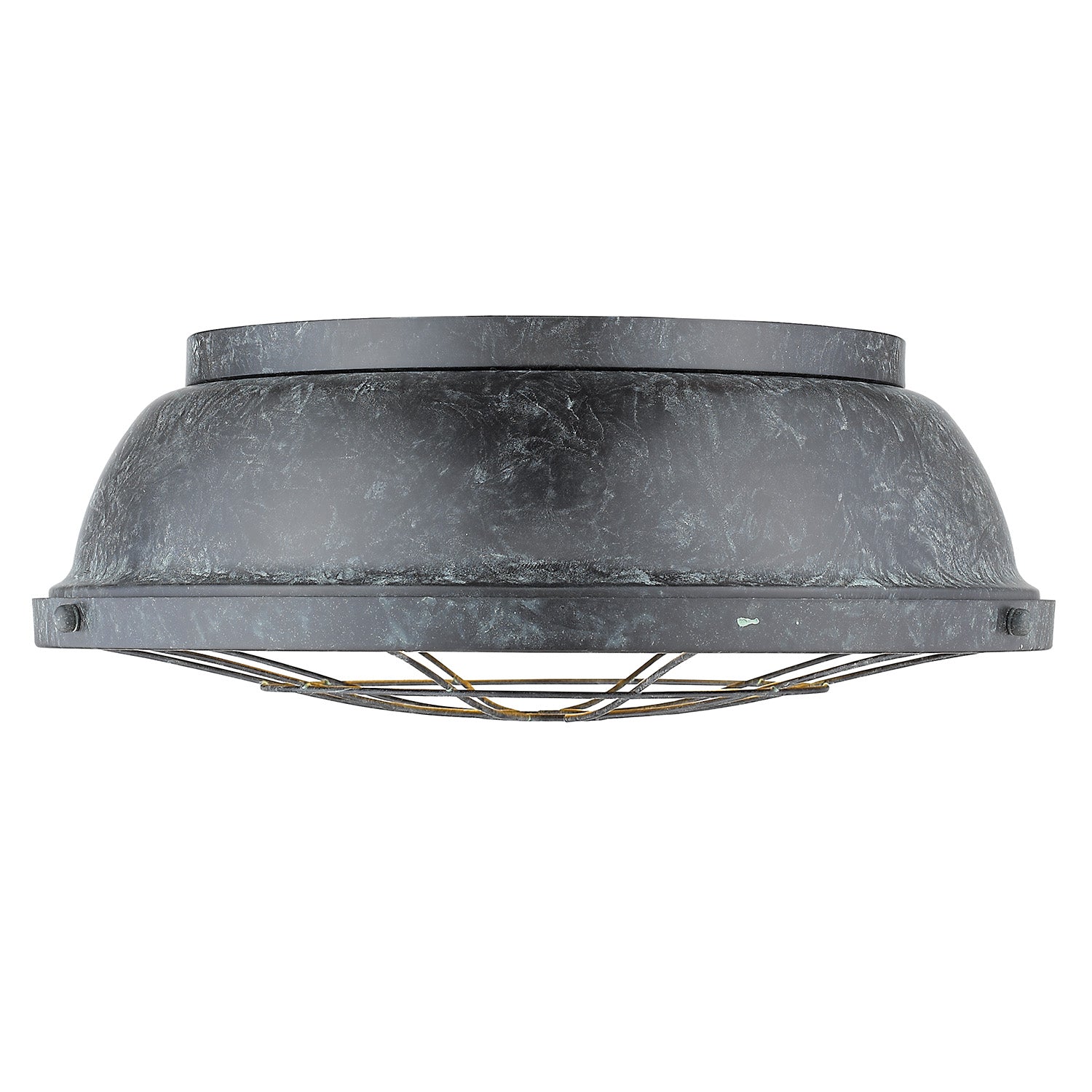 Golden - 7312-FM16 BP - Three Light Flush Mount - Bartlett BP - Black Patina