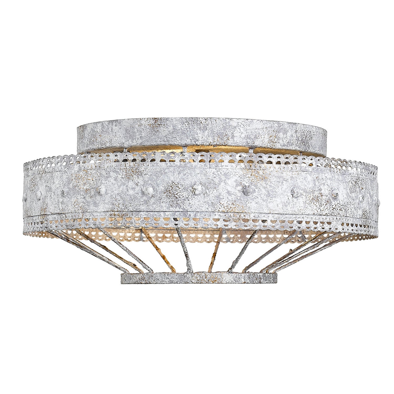 Golden - 7856-FM OY - Two Light Flush Mount - Ferris OY - Oyster