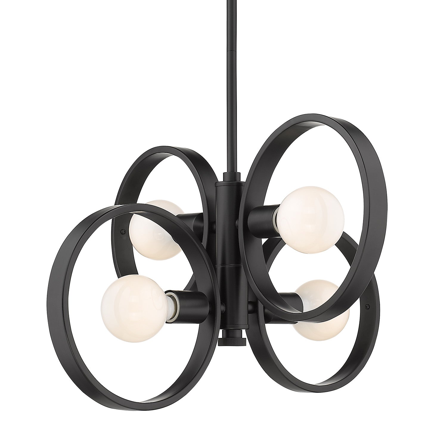 Golden - 8330-4 BLK - Four Light Chandelier - Sloane BLK - Matte Black