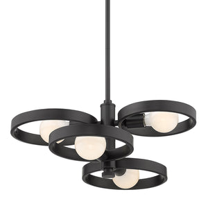 Golden - 8330-4 BLK - Four Light Chandelier - Sloane BLK - Matte Black